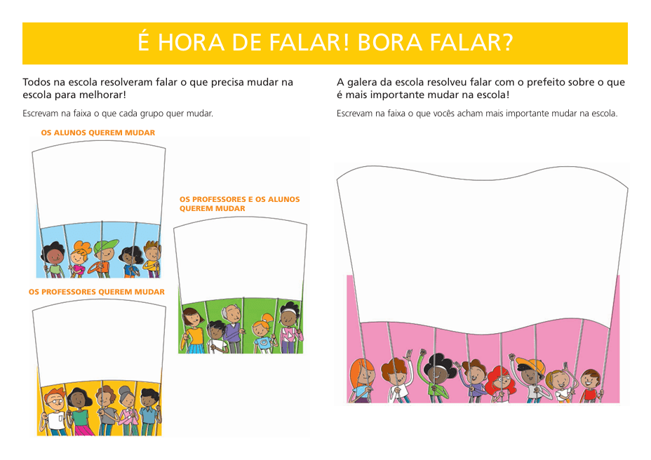 Páginas do livro 3 — É HORA DE FALAR! BORA FALAR?